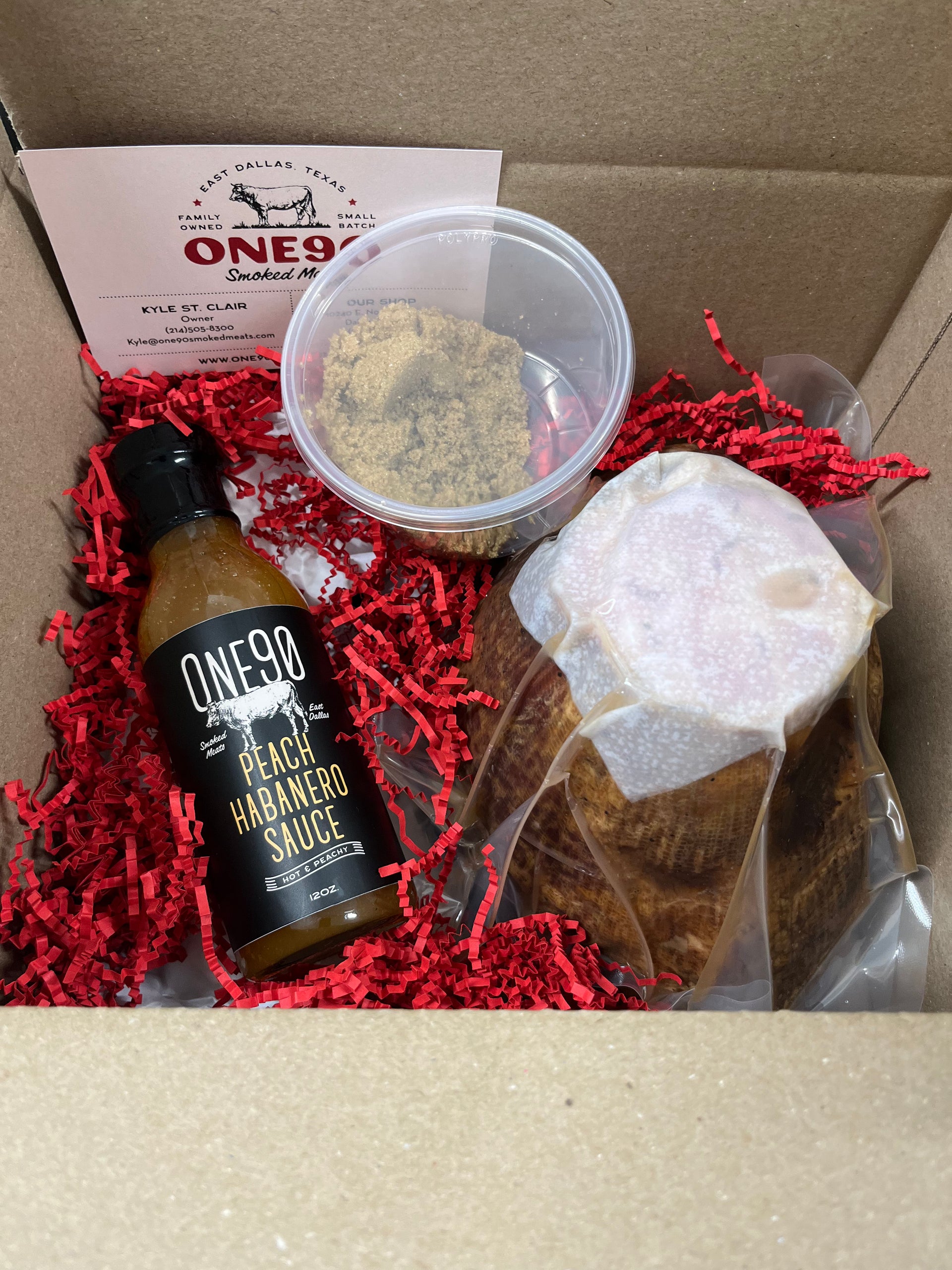 House-Cured, Smoked & Spiral Sliced Ham w/ Glaze kit - Half (Approx 7 lbs)