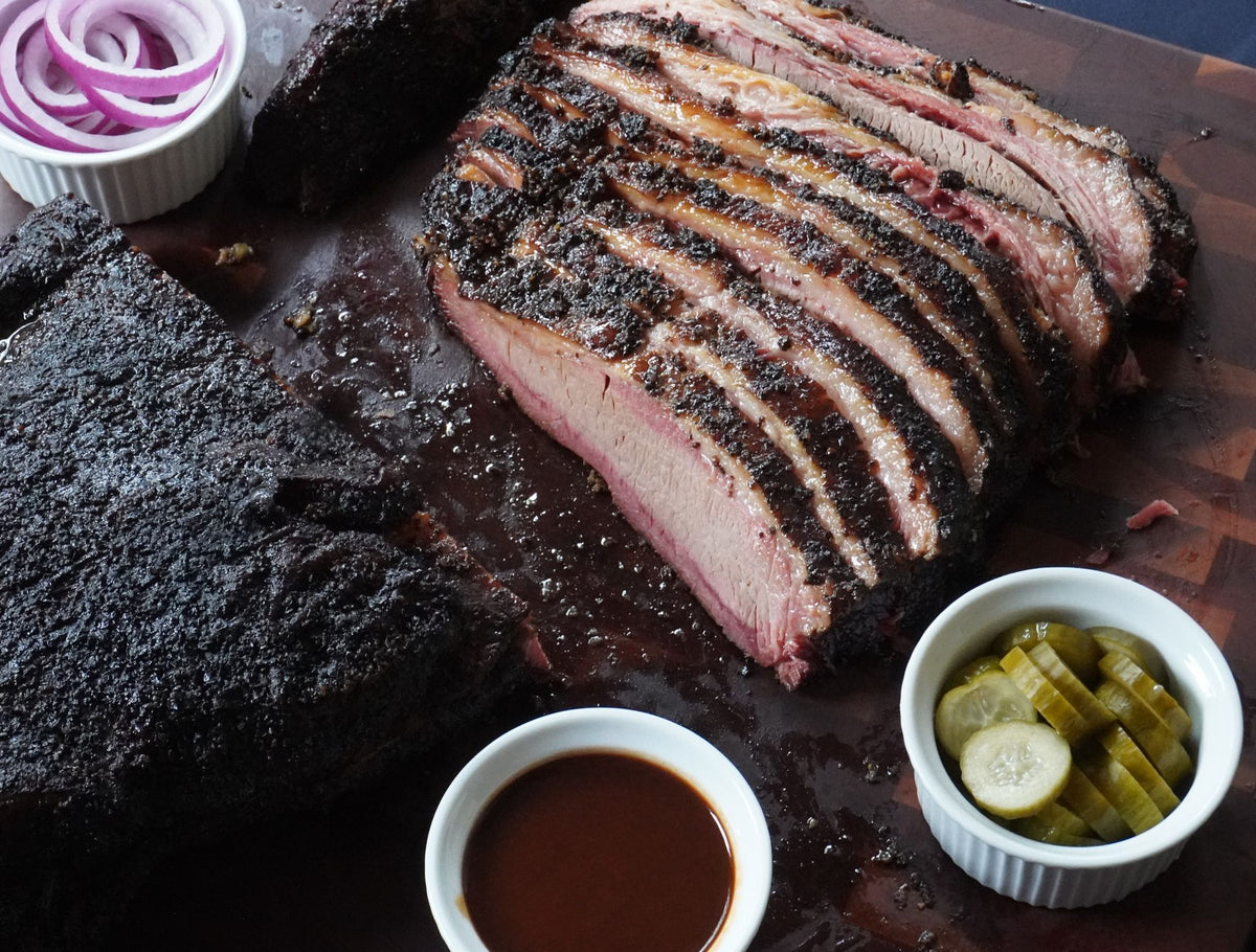 One90 Smoked Meats whole beef brisket, sliced flat and point