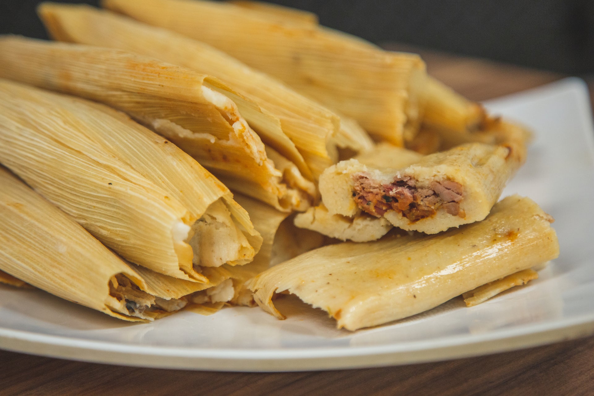 Smoked Pulled Pork GRANDE Tamales - Half Dozen - Shipping